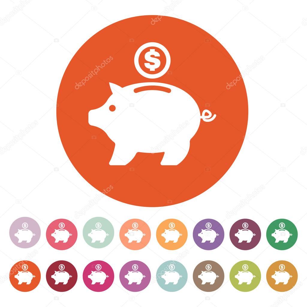 The Moneybox I!   con Cash And Money Wealth Savings Symbol - 